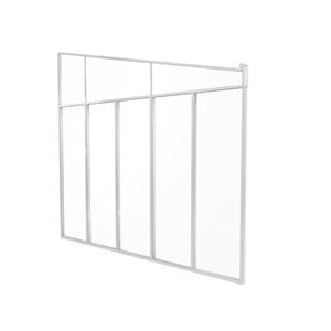 Canopia 4.0 x 3.0m White Feria Aluminium Side Wall Patio Kit