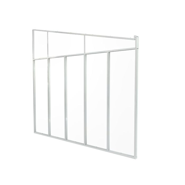 Canopia 4.0 x 3.0m White Feria Aluminium Side Wall Patio Kit