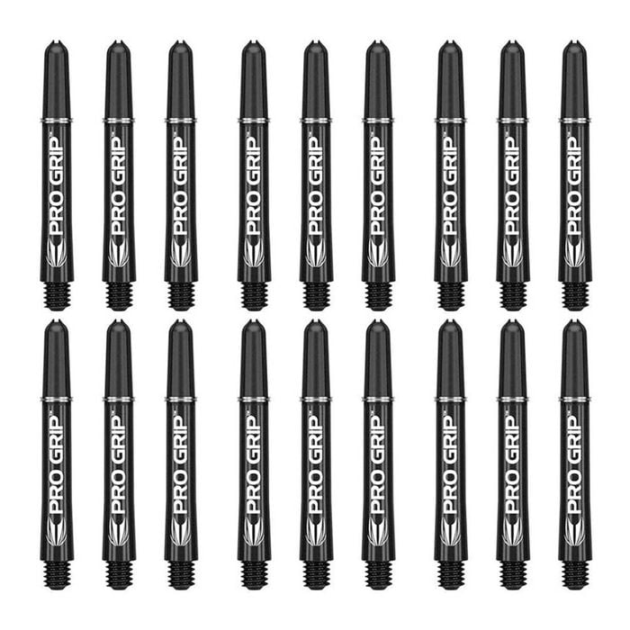 18pc Target Pro Grip Nylon Shaft/Dart Stem Replacement Accessory Short Black
