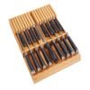 Bamboo Knife Drawer Organizer 16 Knives 1 Steel