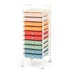 Costway 10 Drawers Electroplated Rolling Storage Trolley Cart