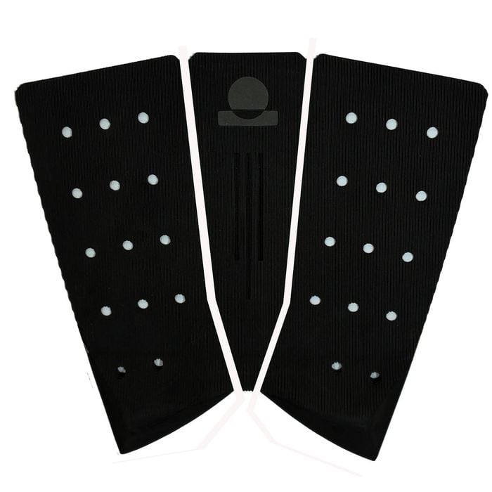 Summer Vibes 3-piece Fish Surfboard Tail Pad / Deck Grip / Traction - Black