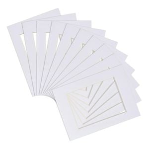 10x Picture Photo Mounts - To Fit Frame Size 5 x 7" for Image Size 4 x 6"