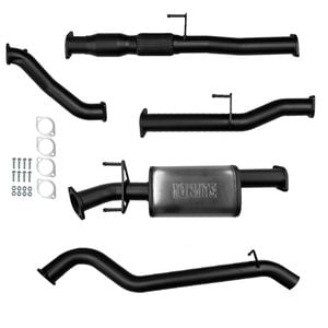 Ignite Exhausts Turbo Back For Toyota Hilux 3l D4d 3" Cat & Muffler Black Aluminised Steel