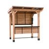 Backyard Discovery Cedar Springs 2.4 m x 1.8 m Outdoor Bar with Galvanized Steel Roof, Bar Top, and PowerPort