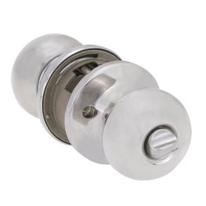 Lockwood Polished Stainless Steel Symmetry Manor Entrance Knobset