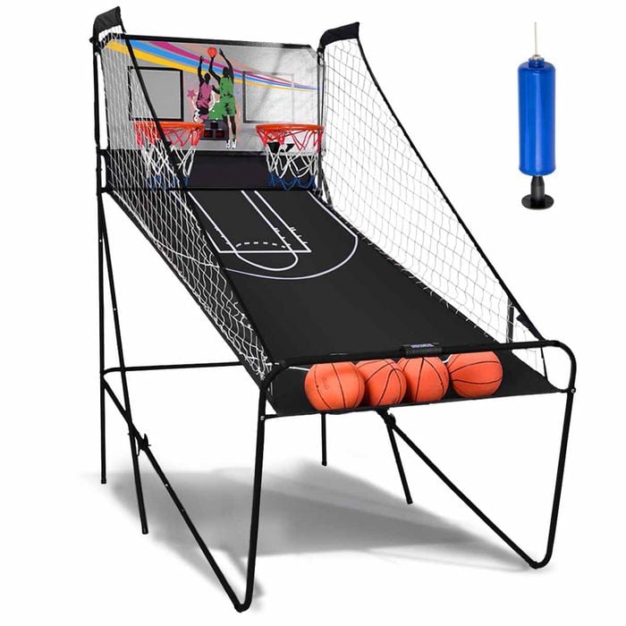 Costway 2-Player Arcade Basketball Game w/4 Balls&1 Inflator