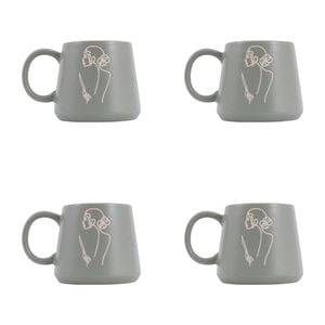 4PK Splosh Heartfelt Self Love 440ml Stoneware Mug Coffee/Tea Cup - Green