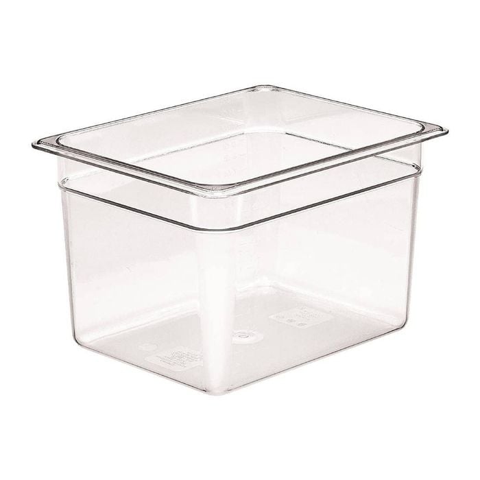 Cambro Polycarbonate Gastronorm Food Pan Clear 1/2 200mm Commercial Kitchen Catering Storage