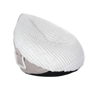 Leaf-Shaped Foam Bag Chair - White