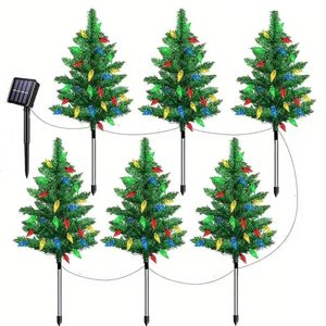 Lifebay Solar-Powered LED Christmas Trees (6pcs)