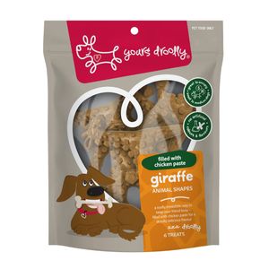 Yours Droolly Dog Treats Chicken Paste Filled Giraffe Shapes 6 Pack (AG904)