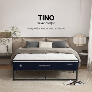 RoomSense Double 30cm Latex Hybrid Mattress Bundle with Metal Bed Frame