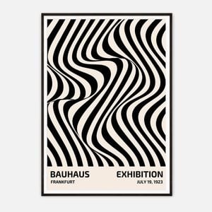 Galrie Bauhaus 1923 Exhibition Poster Art Print Modernist Design, Black Frame, A2 42 x 60cm (16 x 24inch)