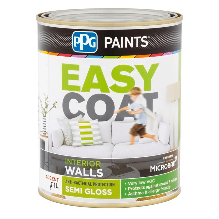 PPG Paints 1L Accent Semi Gloss Easycoat Interior Wall Paint