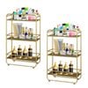 SOGA 3 Tier Rectangular Bathroom Storage Shelf 2 Pack