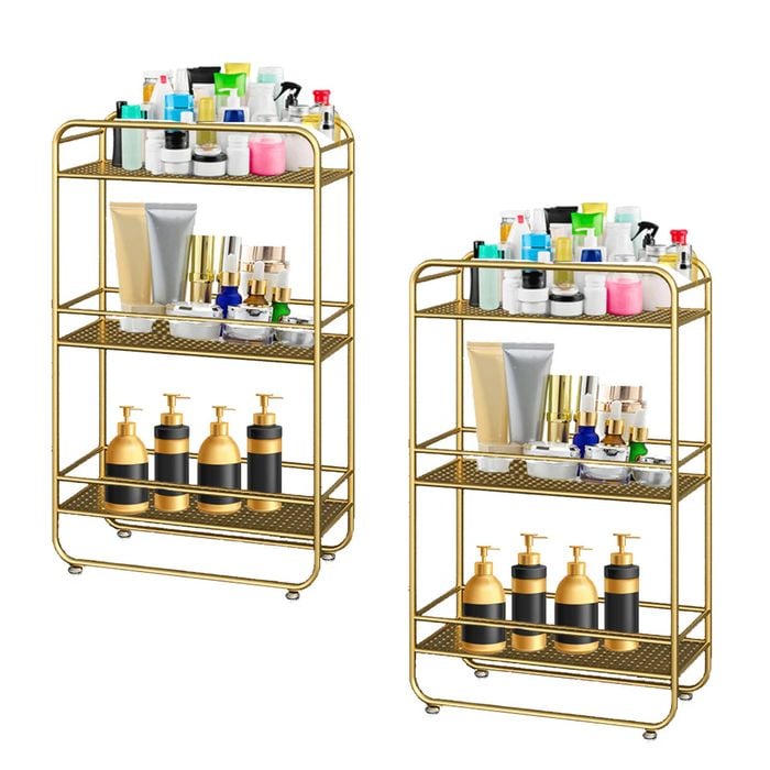 SOGA 3 Tier Rectangular Bathroom Storage Shelf 2 Pack