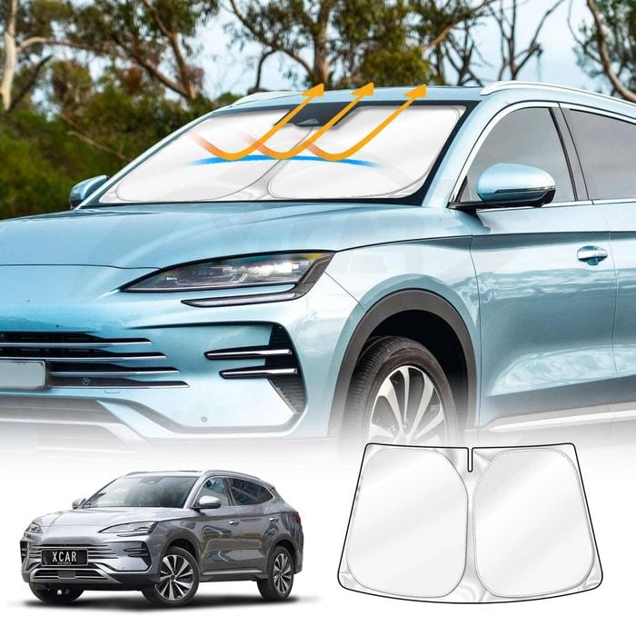 WindScreen Sun Shade for BYD SEALION 6 SEALION6 2024-Onwards  Blocks UV Rays Foldable Wind Screen