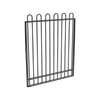ProtectorAl 800 - 1200 x 1500mm Black Aluminium Loop Top Pool Gate With Mid Rail