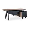 Modern Furniture ARTO Executive Office Desk 180-200cm - Oak&Black
