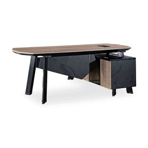 Modern Furniture ARTO Executive Office Desk 180-200cm - Oak&Black