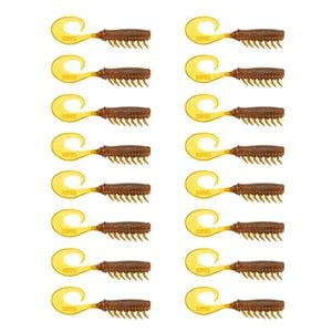 2x 8PK 2.5In Rapala Crush City Soft Plastic Curly Tail Lures - Motor Oil UV