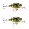 2x Rapala 3.5cm X Light Crank Mid Run Crankbait Fishing Lures - Perch