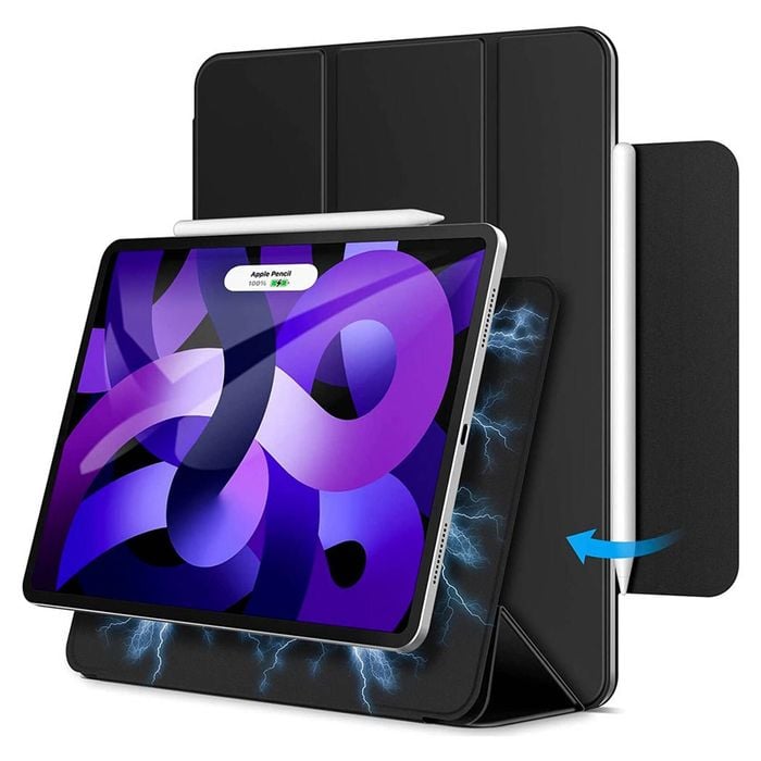 TEGAL Magnetic iPad Pro Case with Apple Pencil Clasp for iPad Pro 2021 12.9" Black