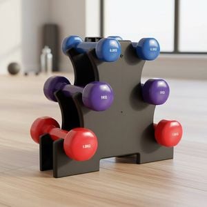 RTM Dumbbell Set 6 Piece with Rack
