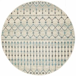 The Rug Connection Sense 260 Silver 240x240cm - Large Round Transitional Pet Friendly Indoor Rug
