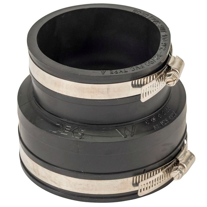 Deks Industries 100mm PVC to 80/90 PVC Rubber Jenco Joiner