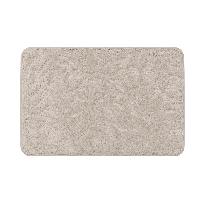 Flora Cushioned Botanical Memory Foam Bathmat - Grey