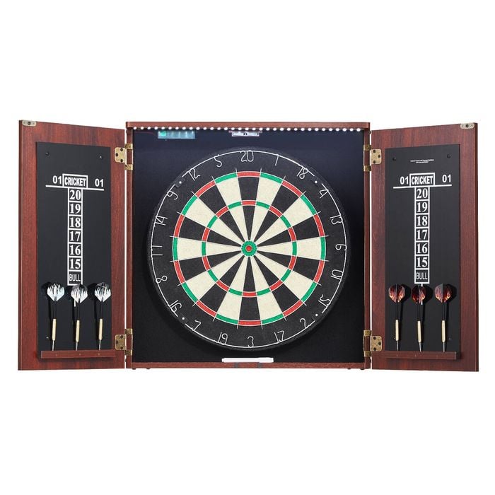 Vevor Tip Dart Black with Dartboard and Cabinet Set for Official Size