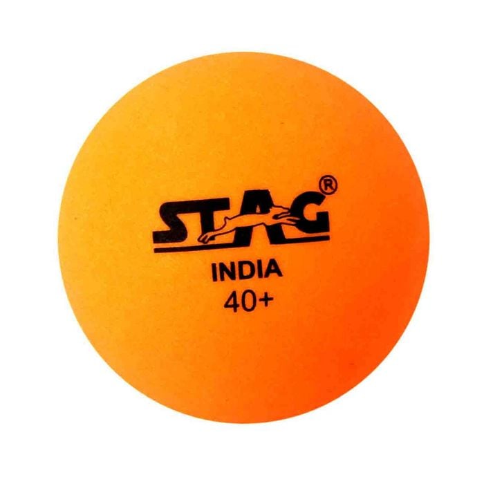 Stag Seam Plastic Table Tennis Ball (40mm, Orange) Pack of 30
