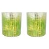 2PK LVD Glass Votive Candle Holder Home Decor 10cm Honeydew