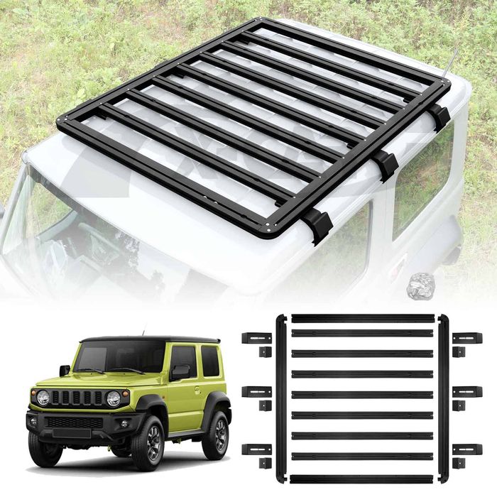 Flat Roof Luggage Rack For Suzuki Jimny 3-door 2018-onwards Multi-functional Expansion Platform Aluminum Alloy