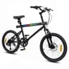 Costway 6 Speed Commuter Bicycle 50cm LED Lit Cycling Bike Black