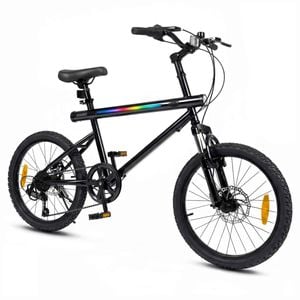Costway 6 Speed Commuter Bicycle 50cm LED Lit Cycling Bike Black