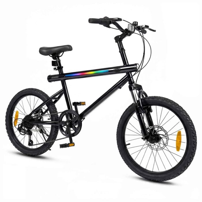 Costway 6 Speed Commuter Bicycle 50cm LED Lit Cycling Bike Black