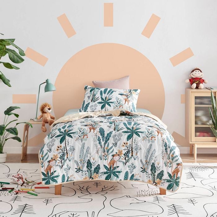 Jack & Ava Comforter Set Cheeky Monkey King Single Bed