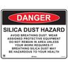 Pinnacle 400 x 300mm Metal Danger Silica Dust Avoid Breathing Sign 
