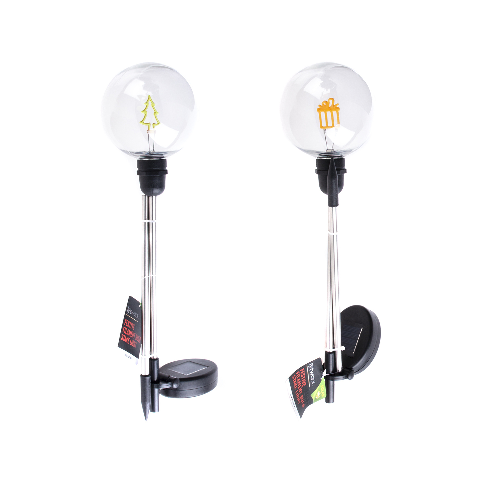 Lytworx Assorted Solar Festive Filament Bulb Stake Light