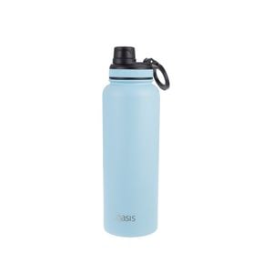 Oasis Stainless Steel Challenger Sports Bottle With Screw Cap 1.1l - Island Blue