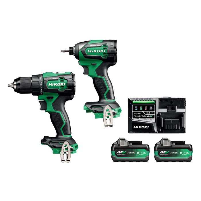 HiKOKI 18V 2 Piece Brushless Combo Kit KC18DE(HAZ)
