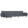 vidaXL L-shaped Sofa Bed Couch Settee Adjustable Chaise Lounge Dark Grey Velvet