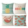 Catzon 4 Pcs Summer Decorative Throw Pillow Covers for Bedroom Living Room 50X50cm