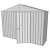Build-a-Shed 3.0 x 0.8 x 2.3m Gable No Side Doors Shed - Zinc
