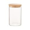 Argon Tableware Scandi Glass Storage Jar with Wooden Lid - 1 Litre