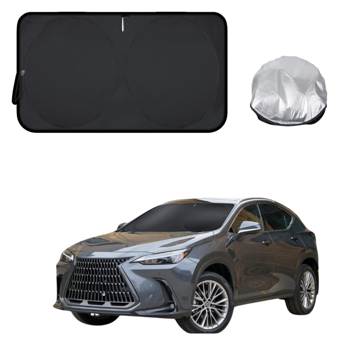 Front Windscreen Sun Shade for Lexus NX 2022 - Current - Standard 150 x 85 cm - Black