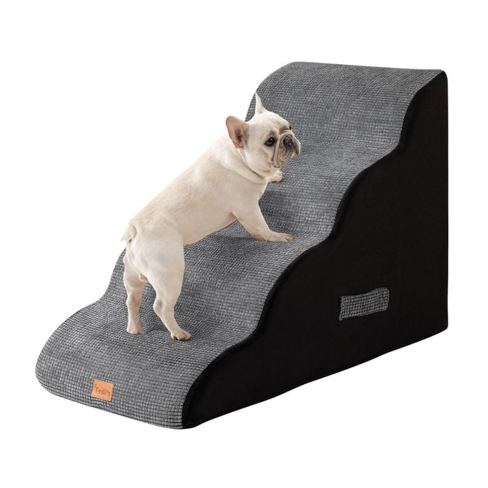 Tedi's 4-Steps Memory Foam Dog Stairs for Bed Sofa Indoor